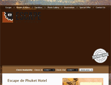 Tablet Screenshot of escapedephuket.com